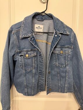 Hollister Light Blue Cropped Denim Jacket